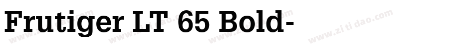 Frutiger LT 65 Bold字体转换
